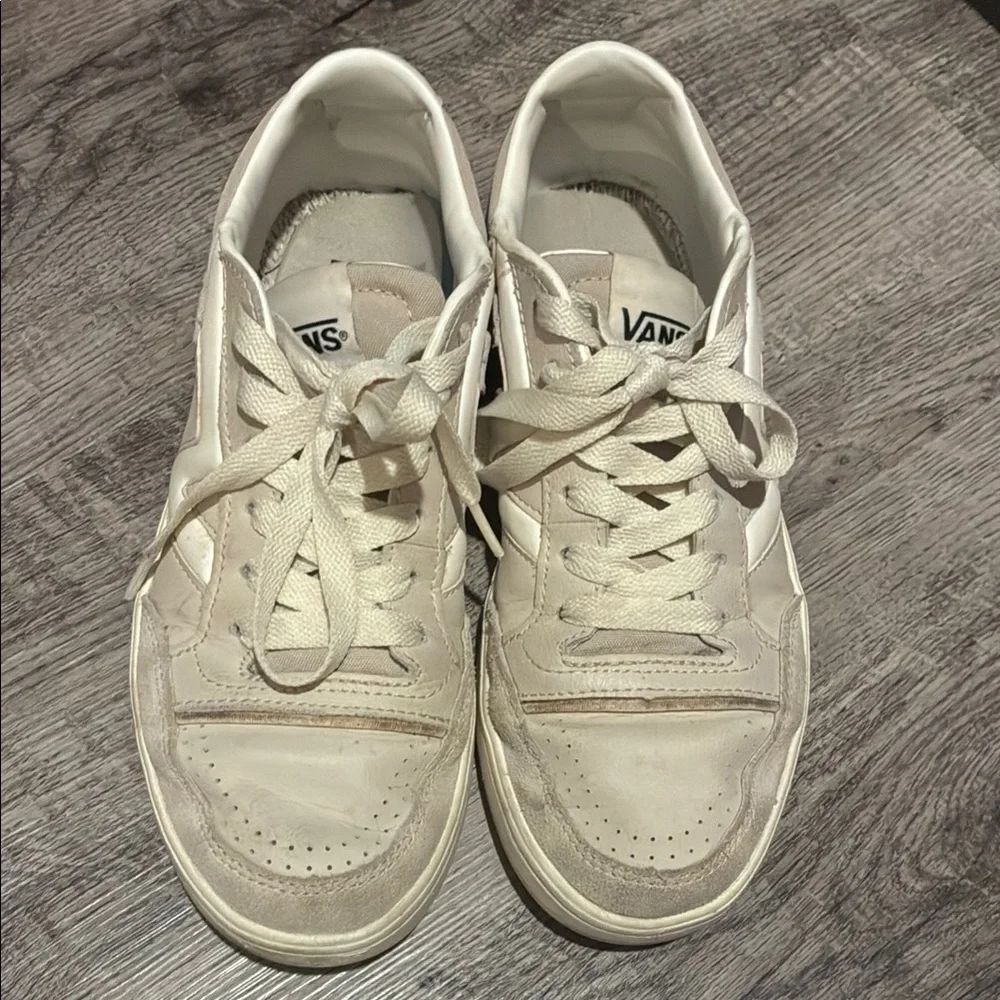 Vans Off-White and Beige Sneakers - Picture 2 of 6